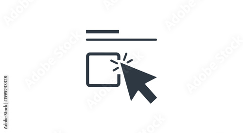 Computer mouse clicking on button.