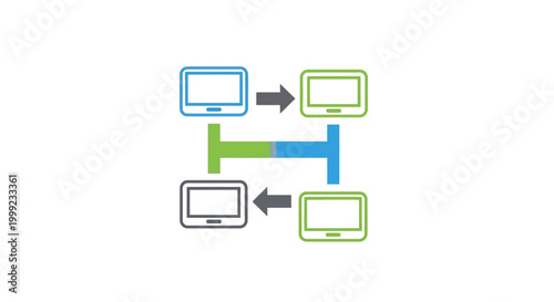Computer Network Connection Flow Chart.