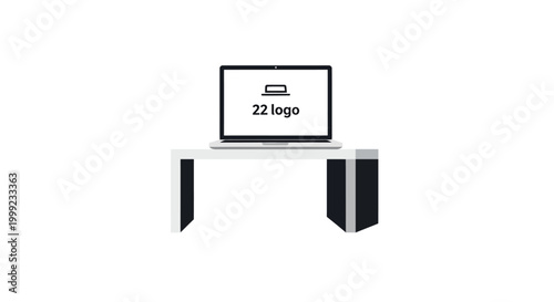 Computer on a desk with monitor.