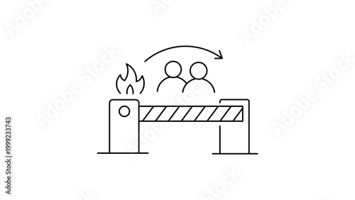 Fotografia Churn Prevention and Customer Retention Editable Stroke Vector Icon