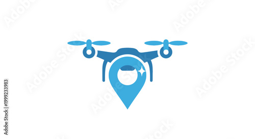 Fotografie Drone with GPS navigation system.