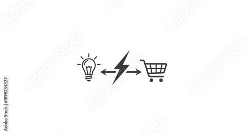 Ecommerce shopping cart concept icon.