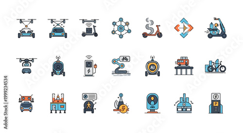 Robotic Industrial Automation Factory Machines.