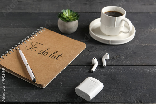 Notebook with text TO DO LI...