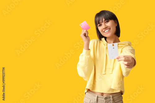 Beautiful young woman with ...
