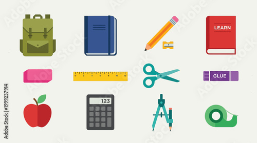 School supplies and education tools.