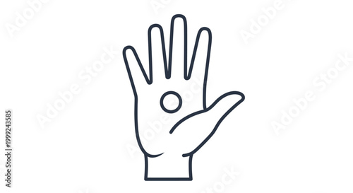 Foto Hand with palm facing outward showing.