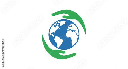 Fotografía Hands Holding Globe Earth Illustration.