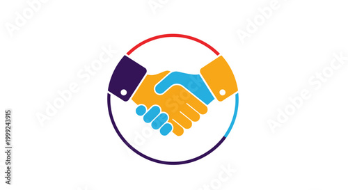 Schilderij op canvas Handshake Business Partnership Agreement.