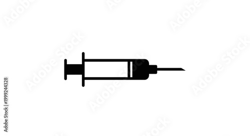 Bild auf Leinwand Medical Syringe Illustration on White Background.