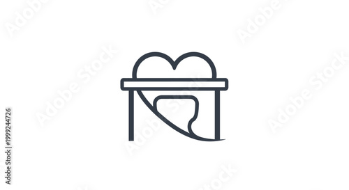 Heart Shape on a Table Top.