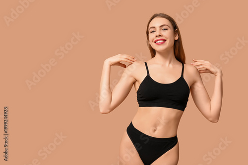 Beautiful young woman in bl...