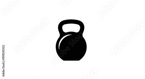 Black kettlebell fitness weight equipment.
