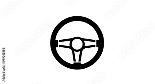 Steering wheel close up view.