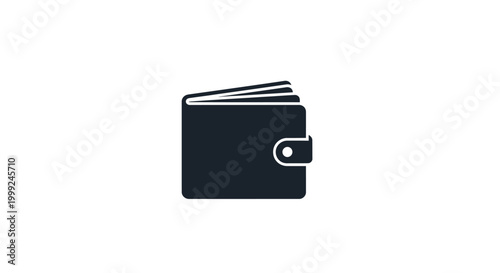 Black Leather Wallet with Metal Clasp.