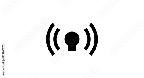 Black Light Bulb Icon Signal.