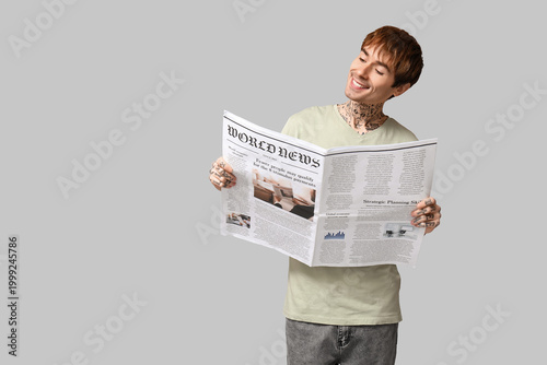 Handsome young man with new...