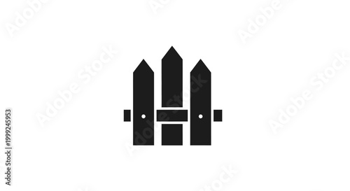 Black metal gate with pointed tops.