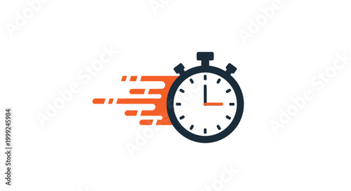 Stopwatch timer with motion blur effect.