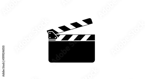 Black movie clapper board film.