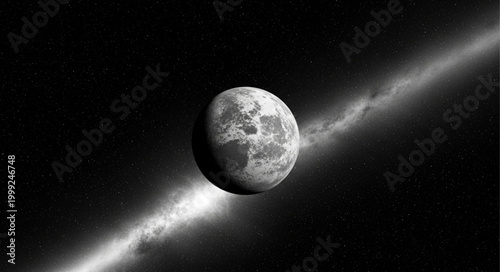 moon in space