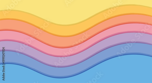 A colorful abstract image with wavy lines in pastel shades