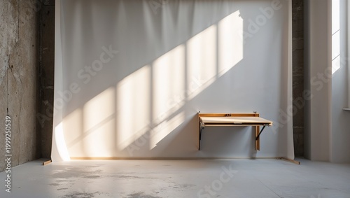 foldable wall hook rack in a modern studio setting