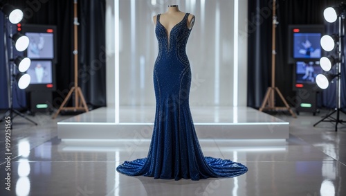 evening dress next to a store window