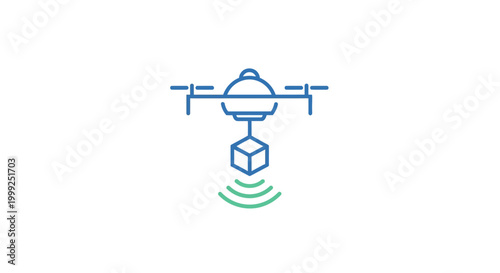 Photography Drone carrying a cube wirelessly.
