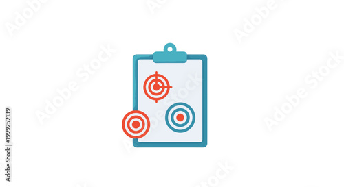 Clipboard with targets and goals.