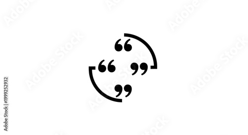 Quotation mark symbol punctuation icon.