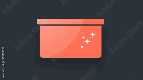 Pink Container With White Sparkles.