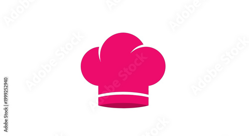 Pink Chef Hat Cooking Symbol.