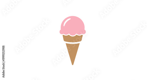 Pink Ice Cream Cone Dessert.