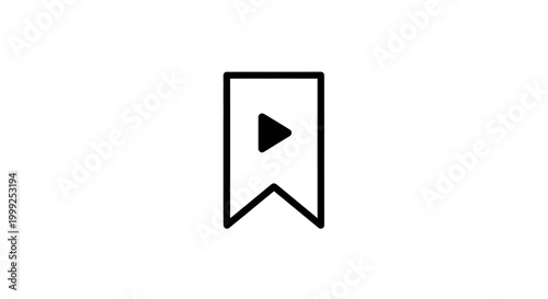 Play button icon on white background.