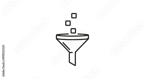 Foto Simple Funnel Icon Line Drawing.