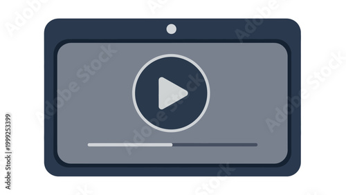 Free Download Play button on screen media player. - GFXLoad
