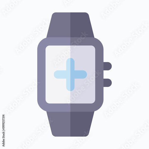 Smartwatch Vector Icon, Medical Related Icon, Isolated Flat Style Vector Icon.