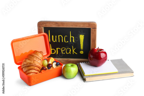Stationery, blackboard with...