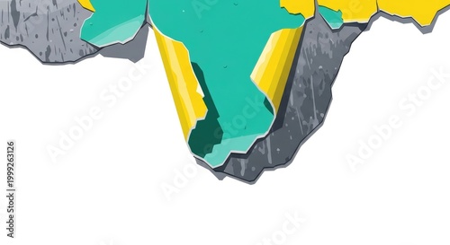 Peeling Paint Revealing Colorful Layers and Texture.