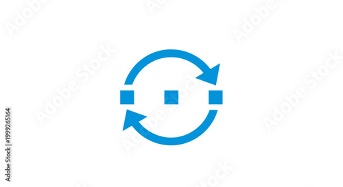 Blue Arrows Circle Sync Icon.
