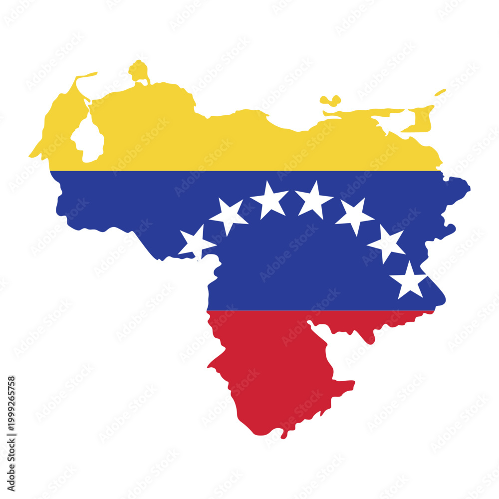 Fototapeta premium Background map of Venezuela. Venezuela region. Flag of Venezuela