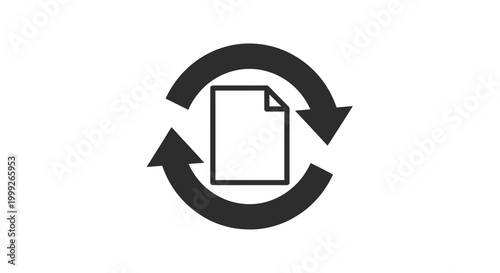 Black icon of document exchange.