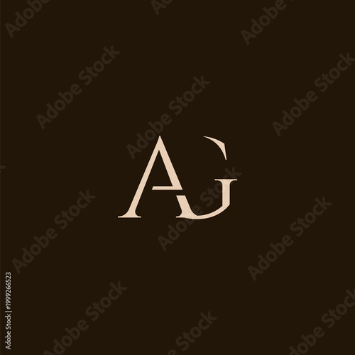 creative simple logo design initial AG