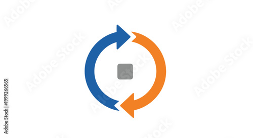 Arrows Circle Rotate Loop Icon.
