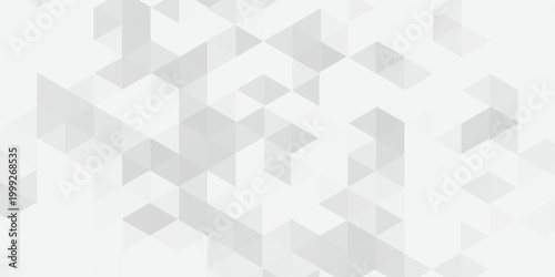 Abstract white background with silver effect. Light gray colour texture. Grey blue modern pattern. Gradient textur. Triangle patern. Triangular backdrop. Design bg business print