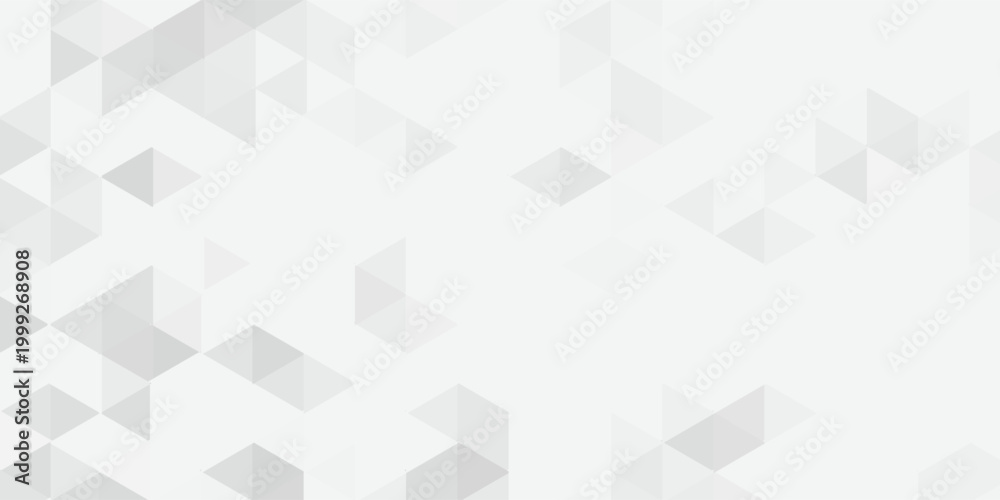 Naklejka premium Abstract white background with silver effect. Light gray colour texture. Grey blue modern pattern. Gradient textur. Triangle patern. Triangular backdrop. Design bg business print