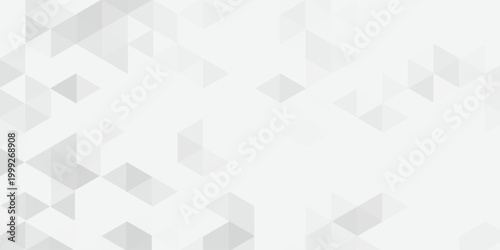 Abstract white background with silver effect. Light gray colour texture. Grey blue modern pattern. Gradient textur. Triangle patern. Triangular backdrop. Design bg business print