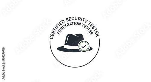 Bild auf Leinwand Certified Security Tester Penetration Tester Badge.