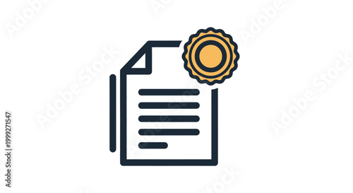 Certificate document with gold seal.